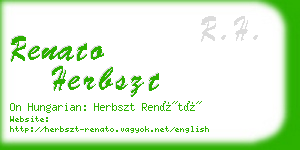 renato herbszt business card